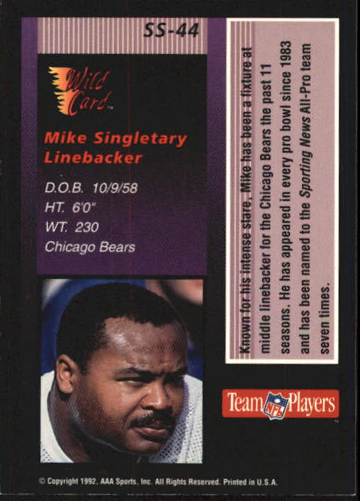1992 Wild Card Football "Stat Smashers" Insert and Promo Cards - Picture 54 of 70