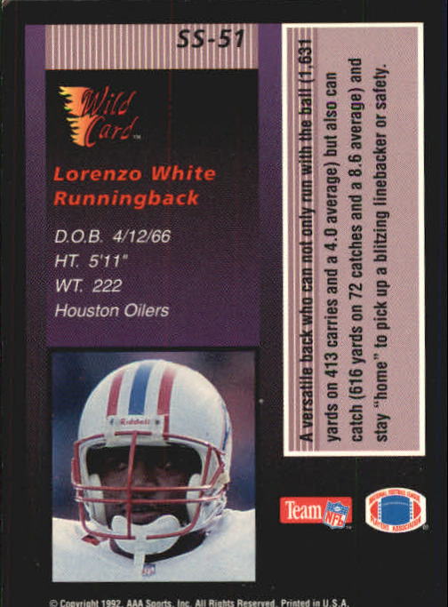 1992 Wild Card Football "Stat Smashers" Insert and Promo Cards - Picture 64 of 70