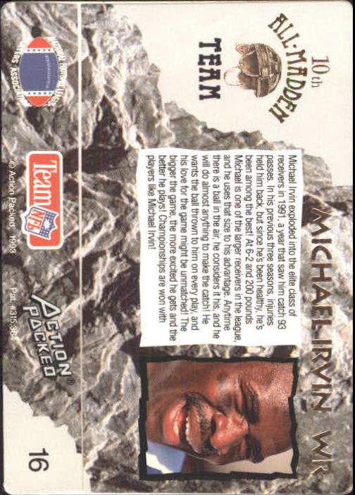 1993 Action Packed All-Madden Football - Picture 61 of 91