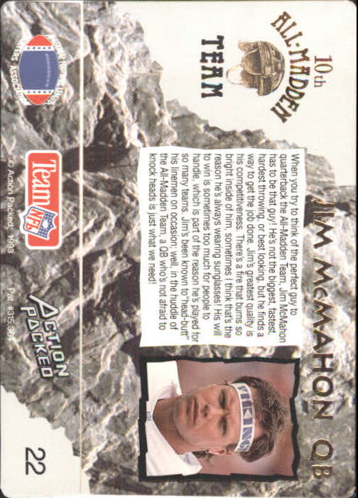1993 Action Packed All-Madden Football - Picture 49 of 91