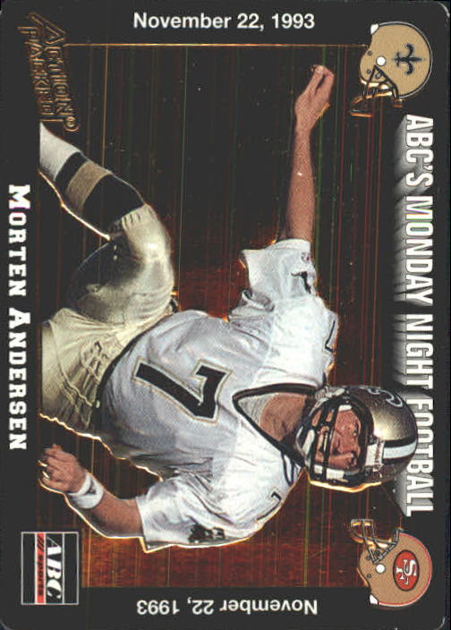 1993 Action Packed Monday Night Football #48 Morten Andersen - NM-MT