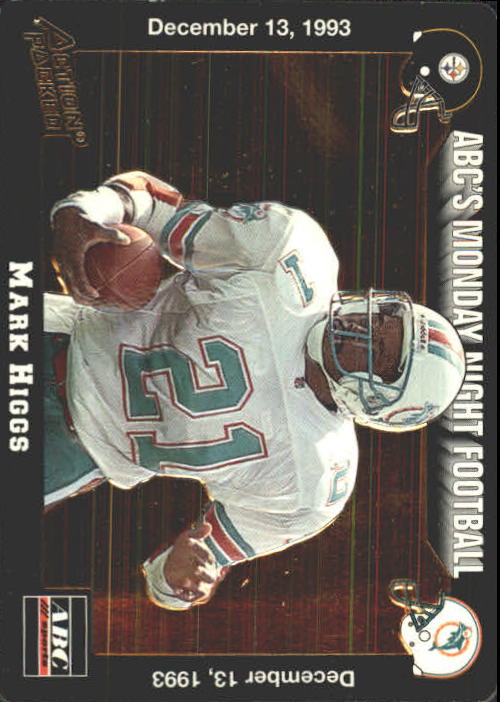 Mark Higgs signed MIAMI DOLPHINS card 1991 Pacific