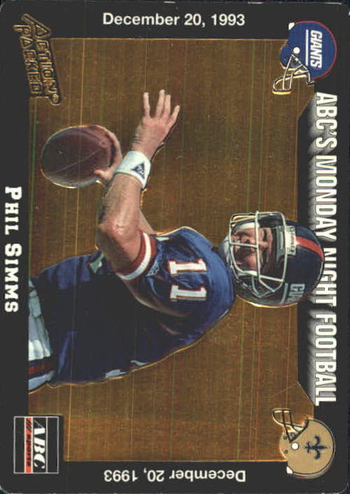 1993 Action Packed Monday Night Football #66 Phil Simms - NM-MT - Ziggy's  Eastpointe Sportscards