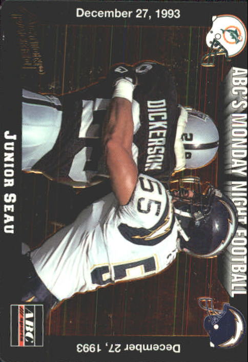 1993 Action Packed Monday Night Football #73 Junior Seau