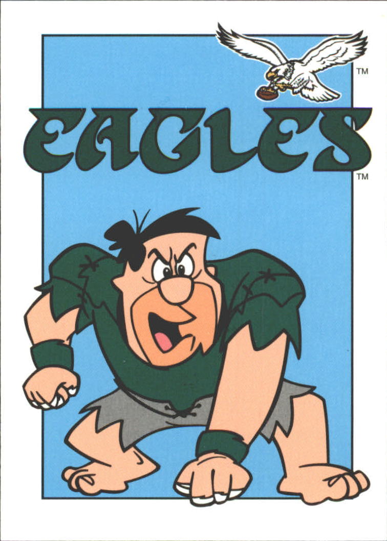 1993 Cardz Flintstones NFL #77 Philadelphia Eagles - corner dinged - VG