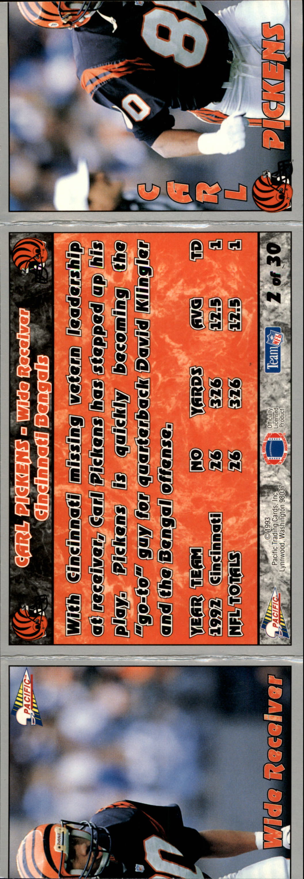 B0352 - 1993 Pacific Dreifachordner FB OVERSIZED - Sie wählen aus - 15+ KOSTENLOSER US-VERSAND - Bild 3 von 41