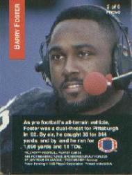 1993 Playoff Promos #2 Barry Foster back image
