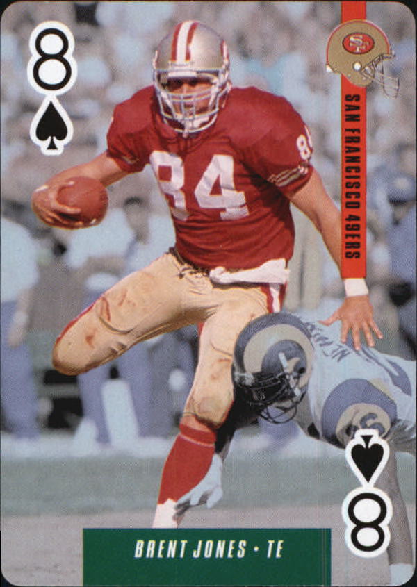 1993 SCORE SELECT BRENT JONES SAN FRANCISCO 49ERS #159