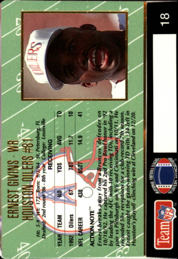 Buy Ernest Givins Cards Online  Ernest Givins Football Price Guide -  Beckett