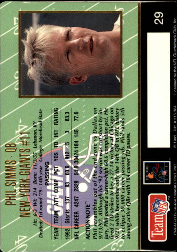 A0633- 1993 Action Packed FB Cards 1-222 +Rookies -You Pick- 15+ FREE US SHIP - Picture 40 of 368