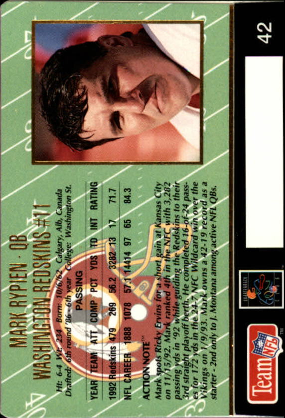 A0633- 1993 Action Packed FB Cards 1-222 +Rookies -You Pick- 15+ FREE US SHIP - Picture 60 of 368