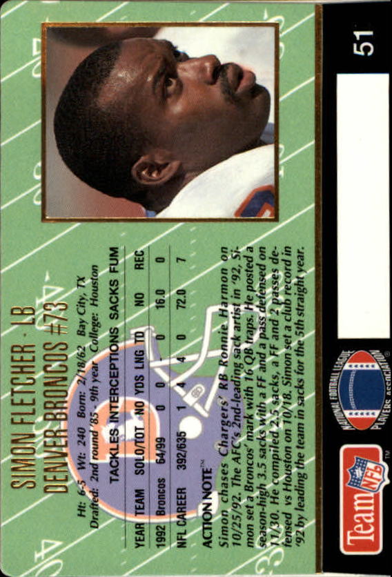A0633- 1993 Action Packed FB Cards 1-222 +Rookies -You Pick- 15+ FREE US SHIP - Picture 74 of 368