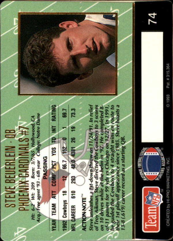 A0633- 1993 Action Packed FB Cards 1-222 +Rookies -You Pick- 15+ FREE US SHIP - Picture 114 of 368