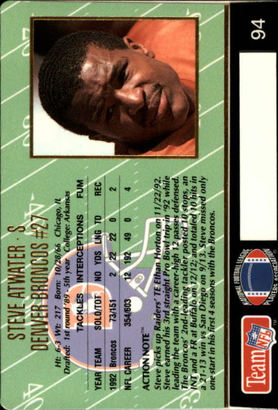 A0633- 1993 Action Packed FB Cards 1-222 +Rookies -You Pick- 15+ FREE US SHIP - Picture 150 of 368
