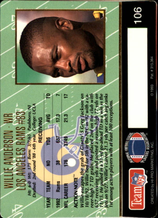 A0633- 1993 Action Packed FB Cards 1-222 +Rookies -You Pick- 15+ FREE US SHIP - Picture 172 of 368