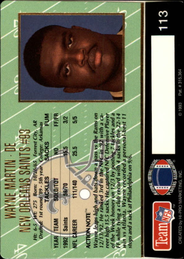 A0633- 1993 Action Packed FB Cards 1-222 +Rookies -You Pick- 15+ FREE US SHIP - Picture 184 of 368