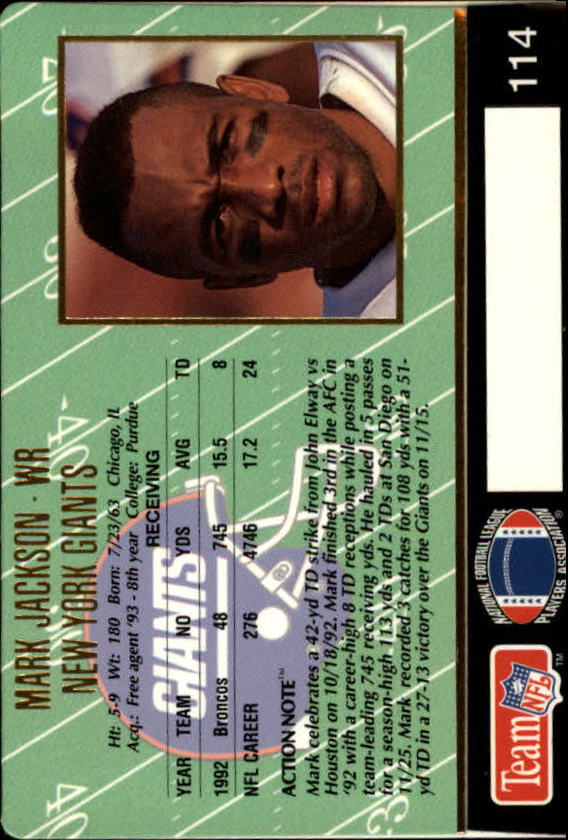 A0633- 1993 Action Packed FB Cards 1-222 +Rookies -You Pick- 15+ FREE US SHIP - Picture 186 of 368
