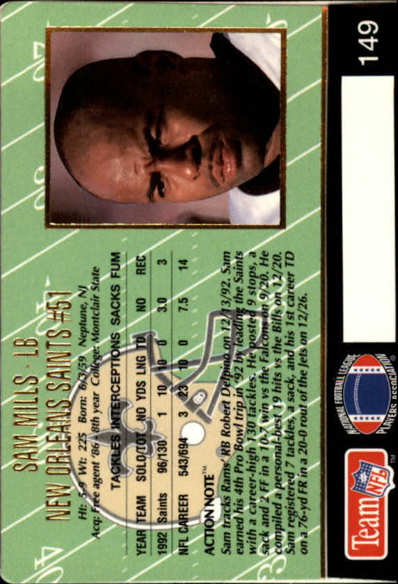 A0633- 1993 Action Packed FB Cards 1-222 +Rookies -You Pick- 15+ FREE US SHIP - Picture 254 of 368