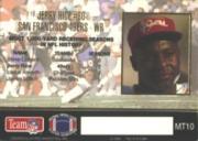 1993 Action Packed Moving Targets #MT10 Jerry Rice back image