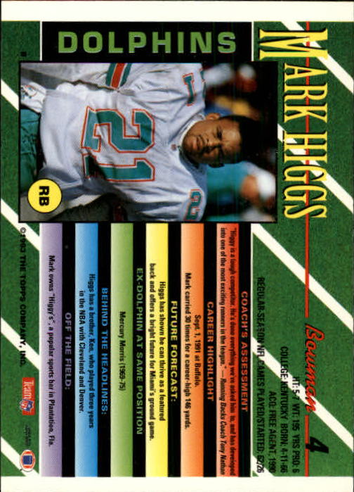 B2628- 1993 Bowman Fußball Karten 1-250 + Rookies -du Pick- 15 + Gratis US - Bild 9 von 489