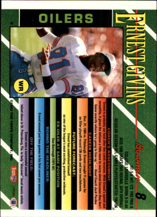 B2628- 1993 Bowman Fußball Karten 1-250 + Rookies -du Pick- 15 + Gratis US - Bild 17 von 489