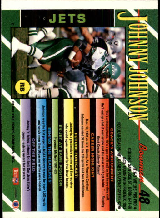 B2628- 1993 Bowman Fußball Karten 1-250 + Rookies -du Pick- 15 + Gratis US - Bild 97 von 489