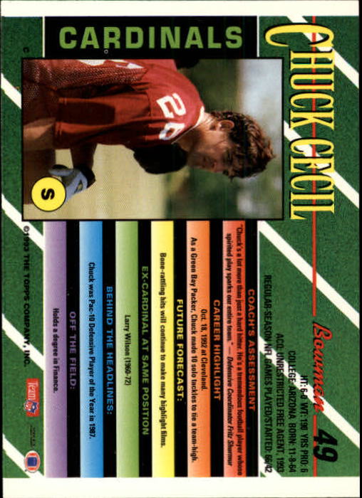 B2628- 1993 Bowman Fußball Karten 1-250 + Rookies -du Pick- 15 + Gratis US - Bild 99 von 489