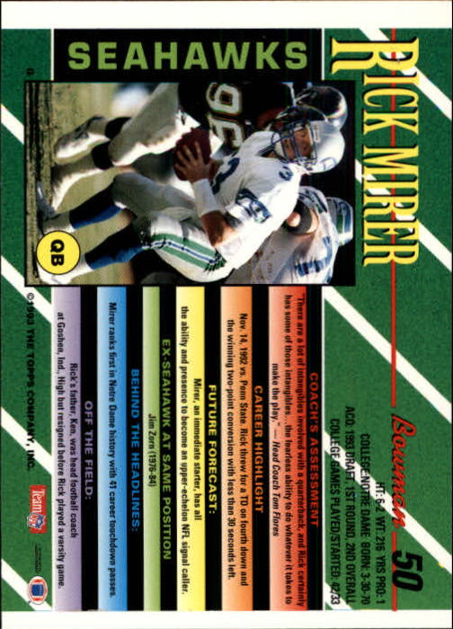 B2628- 1993 Bowman Fußball Karten 1-250 + Rookies -du Pick- 15 + Gratis US - Bild 101 von 489