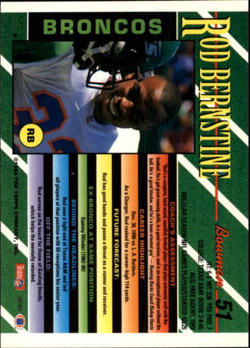 B2628- 1993 Bowman Fußball Karten 1-250 + Rookies -du Pick- 15 + Gratis US - Bild 103 von 489