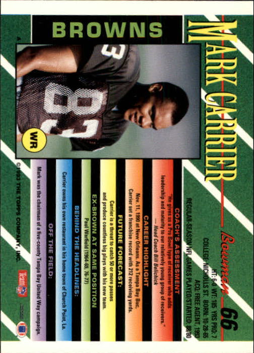 B2628- 1993 Bowman Fußball Karten 1-250 + Rookies -du Pick- 15 + Gratis US - Bild 131 von 489