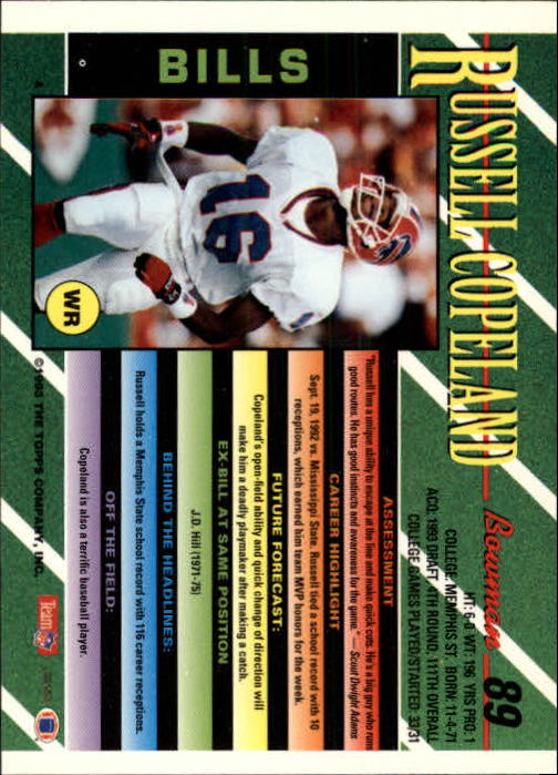B2628- 1993 Bowman Fußball Karten 1-250 + Rookies -du Pick- 15 + Gratis US - Bild 173 von 489