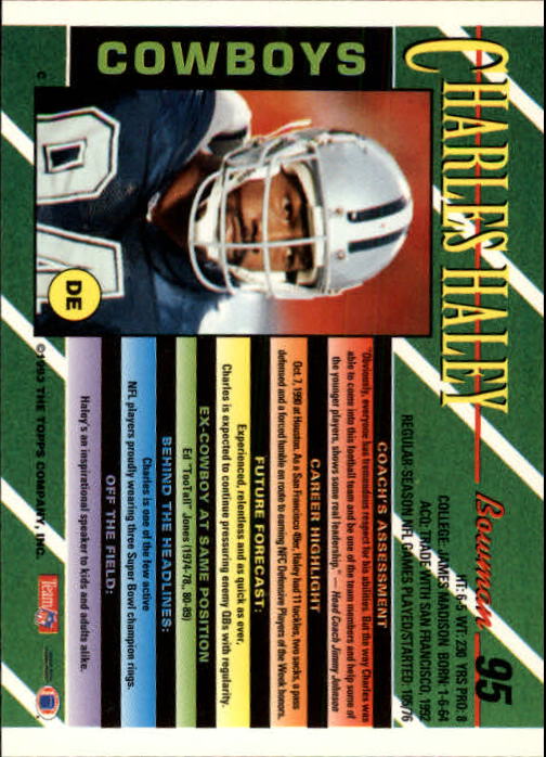 B2628- 1993 Bowman Fußball Karten 1-250 + Rookies -du Pick- 15 + Gratis US - Bild 185 von 489