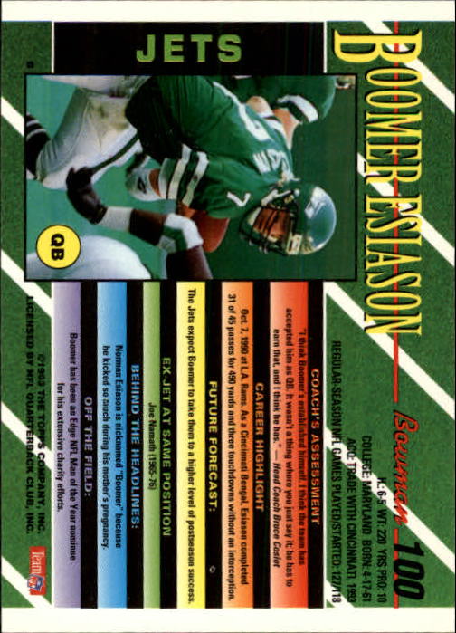 B2628- 1993 Bowman Fußball Karten 1-250 + Rookies -du Pick- 15 + Gratis US - Bild 195 von 489