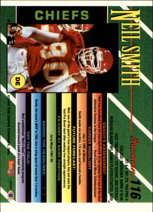 B2628- 1993 Bowman Fußball Karten 1-250 + Rookies -du Pick- 15 + Gratis US - Bild 227 von 489