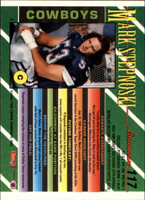 B2628- 1993 Bowman Fußball Karten 1-250 + Rookies -du Pick- 15 + Gratis US - Bild 229 von 489