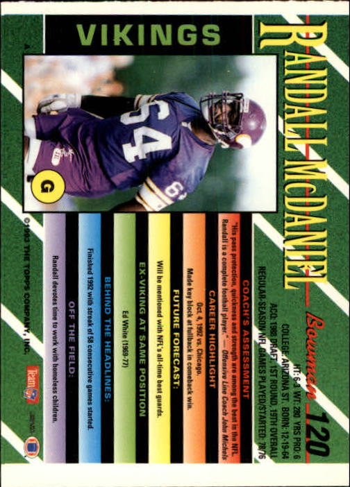 B2628- 1993 Bowman Fußball Karten 1-250 + Rookies -du Pick- 15 + Gratis US - Bild 235 von 489
