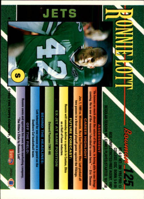 B2628- 1993 Bowman Fußball Karten 1-250 + Rookies -du Pick- 15 + Gratis US - Bild 245 von 489