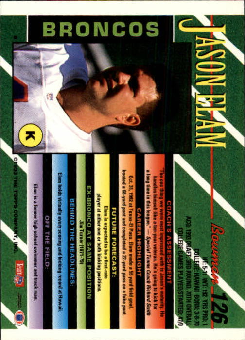 B2628- 1993 Bowman Fußball Karten 1-250 + Rookies -du Pick- 15 + Gratis US - Bild 247 von 489