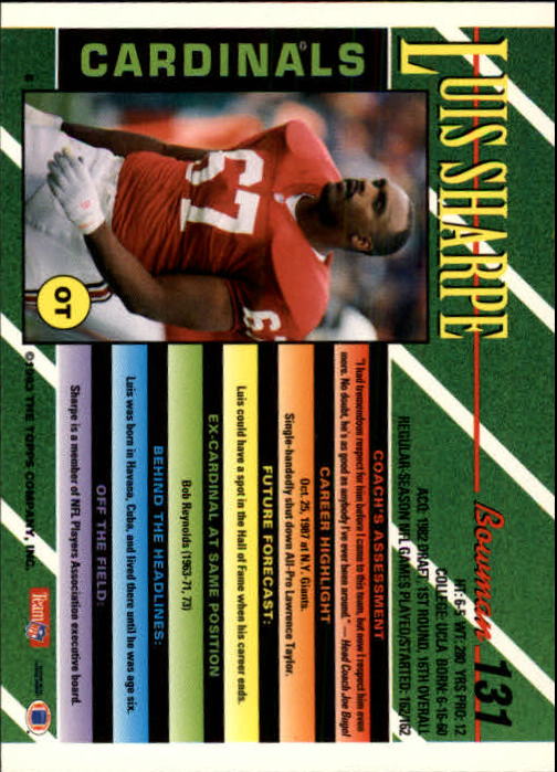 B2628- 1993 Bowman Fußball Karten 1-250 + Rookies -du Pick- 15 + Gratis US - Bild 255 von 489