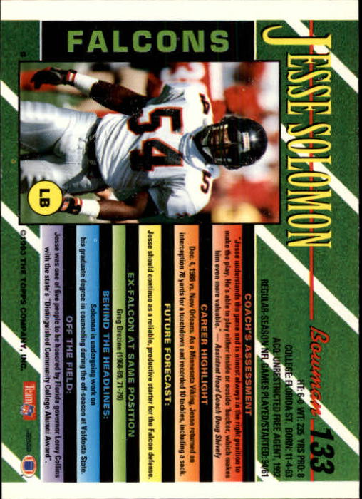 B2628- 1993 Bowman Fußball Karten 1-250 + Rookies -du Pick- 15 + Gratis US - Bild 259 von 489