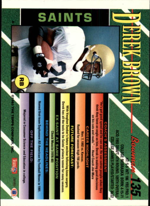 B2628- 1993 Bowman Fußball Karten 1-250 + Rookies -du Pick- 15 + Gratis US - Bild 263 von 489