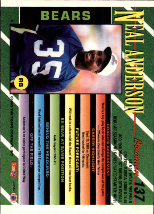 B2628- 1993 Bowman Fußball Karten 1-250 + Rookies -du Pick- 15 + Gratis US - Bild 267 von 489