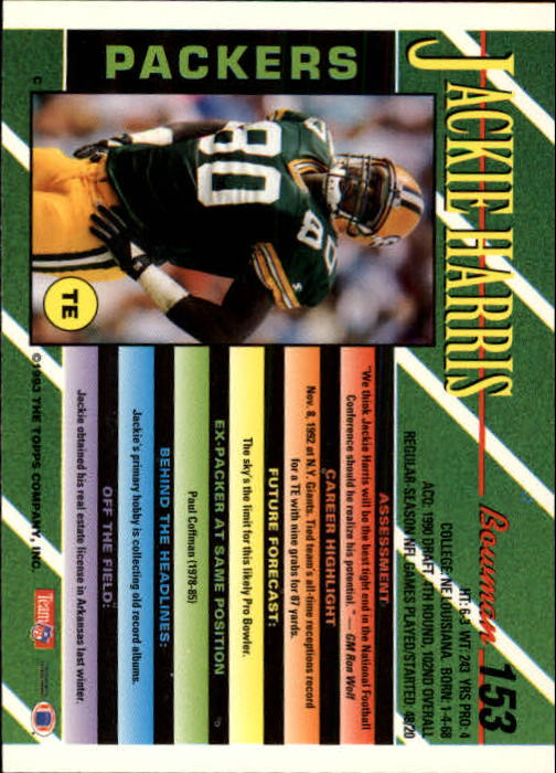 B2628- 1993 Bowman Fußball Karten 1-250 + Rookies -du Pick- 15 + Gratis US - Bild 299 von 489