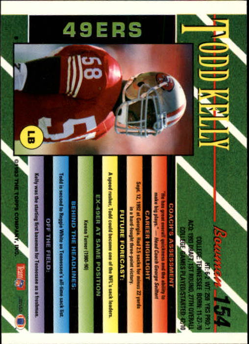 B2628- 1993 Bowman Fußball Karten 1-250 + Rookies -du Pick- 15 + Gratis US - Bild 301 von 489
