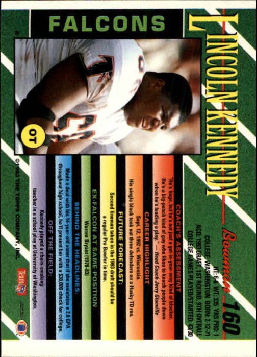 B2628- 1993 Bowman Fußball Karten 1-250 + Rookies -du Pick- 15 + Gratis US - Bild 313 von 489