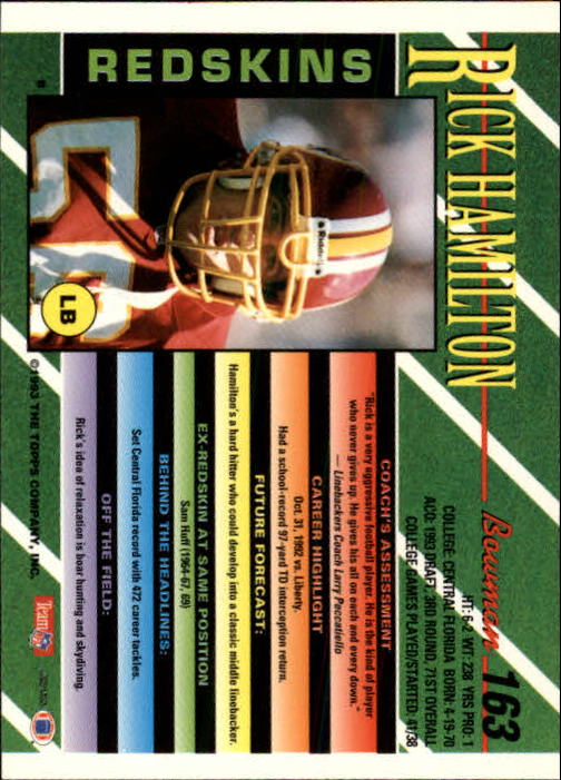 B2628- 1993 Bowman Fußball Karten 1-250 + Rookies -du Pick- 15 + Gratis US - Bild 319 von 489