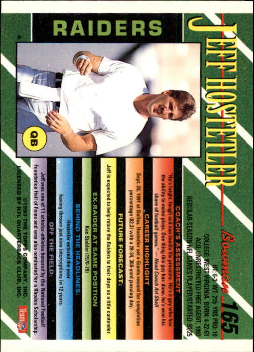 B2628- 1993 Bowman Fußball Karten 1-250 + Rookies -du Pick- 15 + Gratis US - Bild 323 von 489