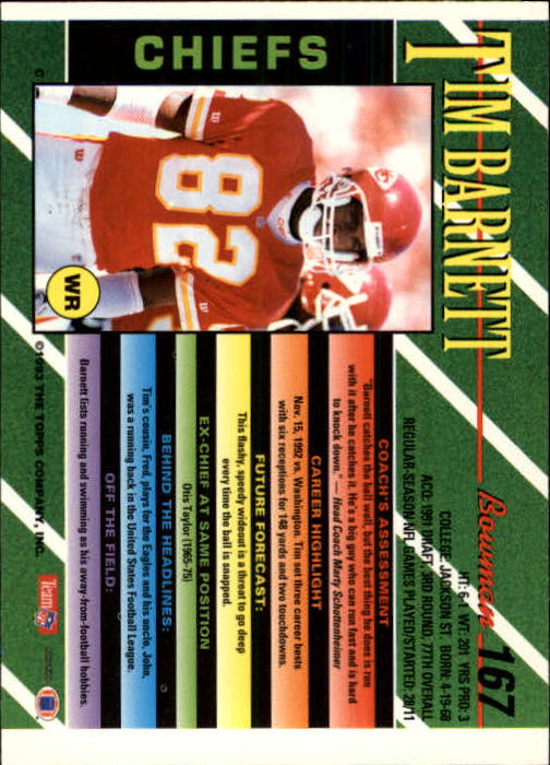B2628- 1993 Bowman Fußball Karten 1-250 + Rookies -du Pick- 15 + Gratis US - Bild 327 von 489