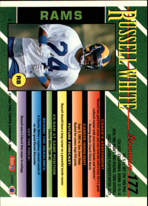 B2628- 1993 Bowman Fußball Karten 1-250 + Rookies -du Pick- 15 + Gratis US - Bild 347 von 489