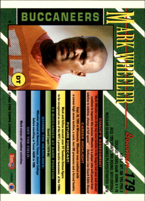 B2628- 1993 Bowman Fußball Karten 1-250 + Rookies -du Pick- 15 + Gratis US - Bild 351 von 489